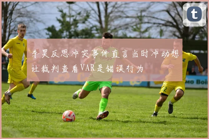 李昊反思冲突事件直言当时冲动想让裁判查看VAR是错误行为